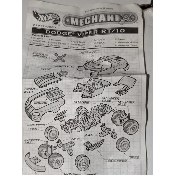 Vintage 1997 Hot Wheels Mechanix Dodge Viper RT/10  HUMMER H1 Die Cast Vehicles - Picture 9 of 10